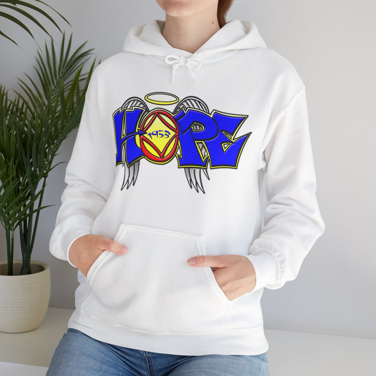 Hope Wings Graffiti Style dtg Hoodie