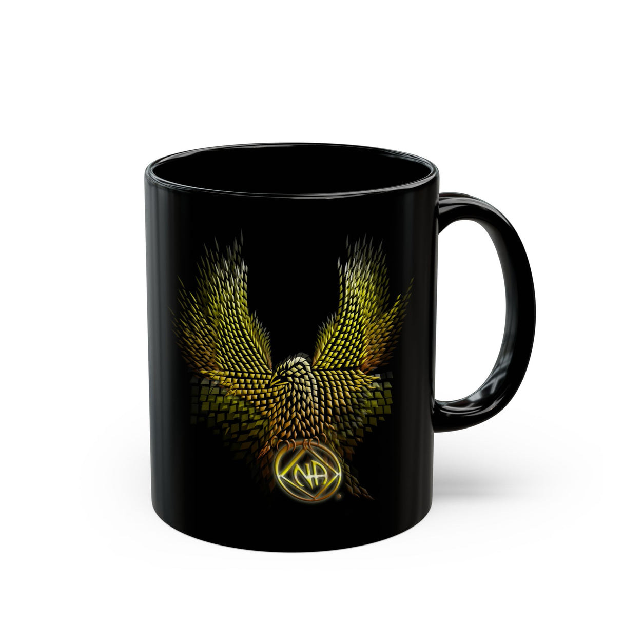 Diamond Eagle 11/15oz Black Mug