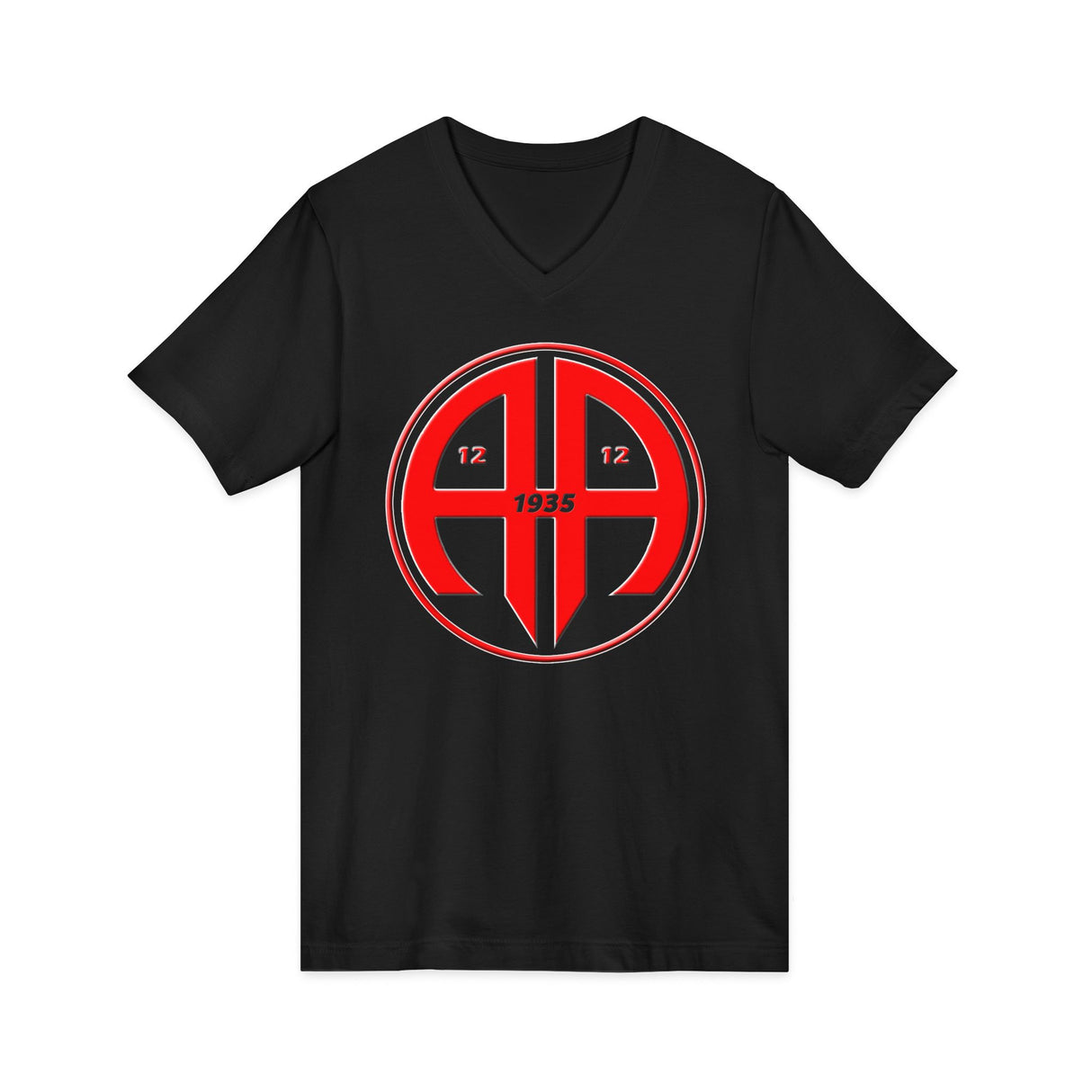 Red AA Logo AA V-Neck Tee