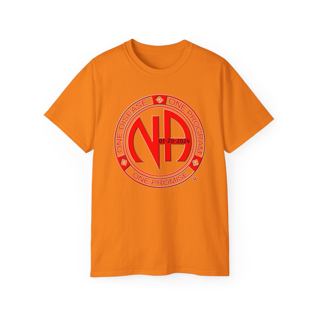 Custom Red One Disease, One Program Unisex Tee