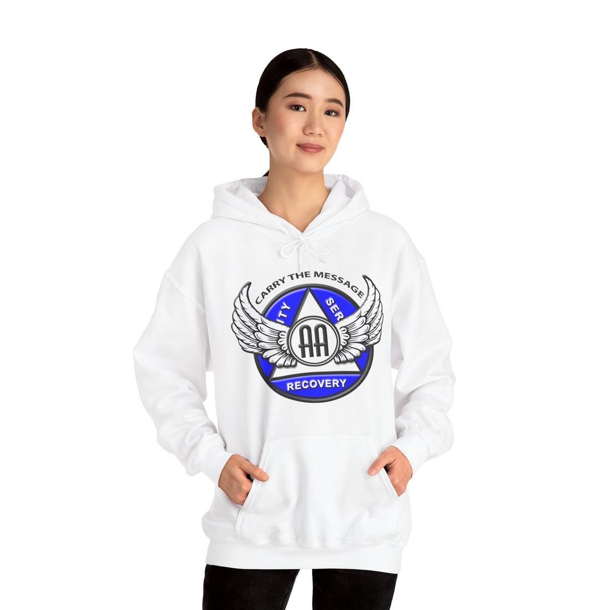 Winged AA Symbol dtg Hoodie