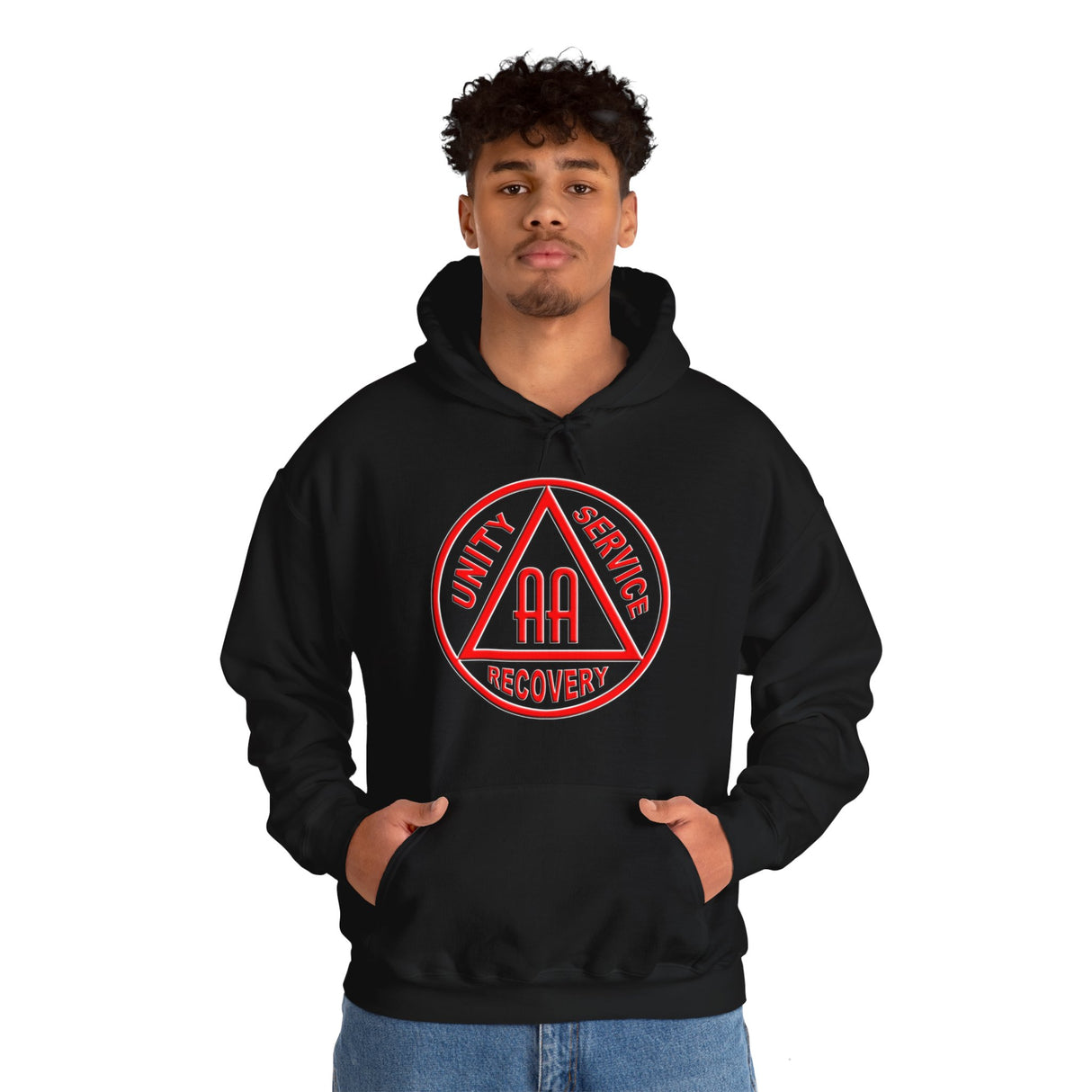 AA Black & Red Symbol dtg Hoodie