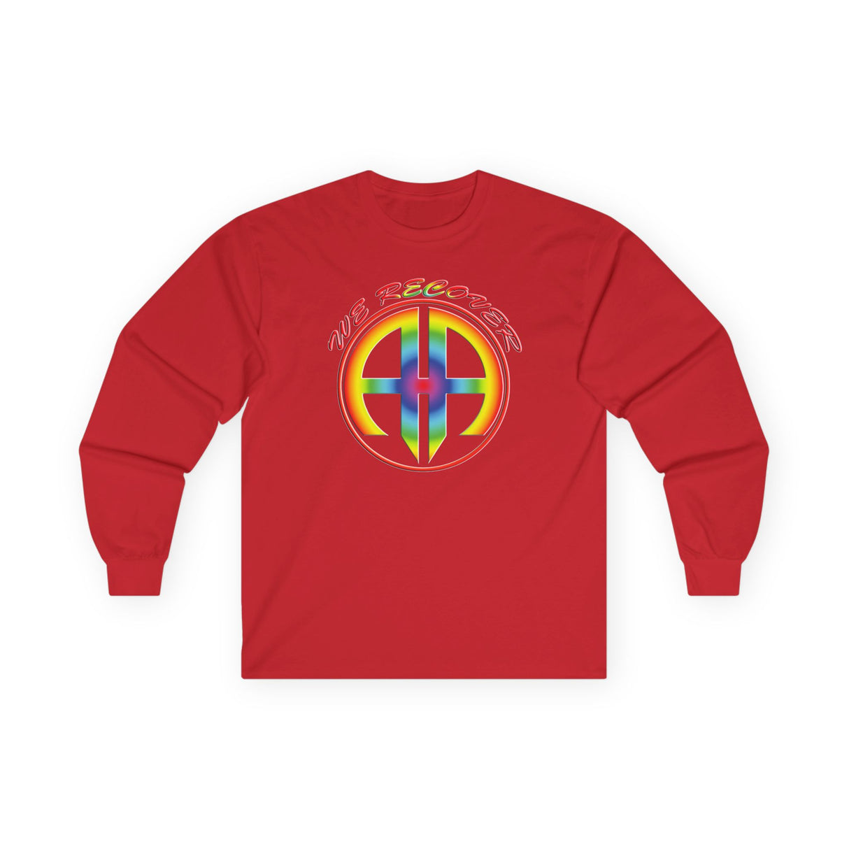 AA - We Recover Rainbow Symbol Long Sleeve dtg Tee