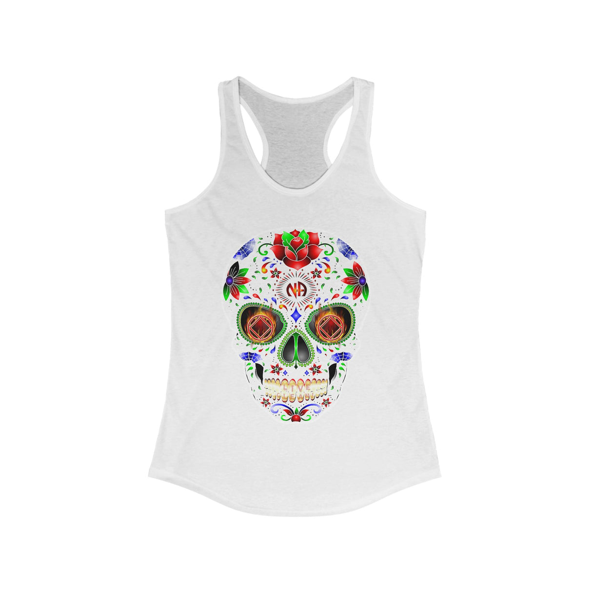 Sugar Skull Inverted NA Racerback Tank