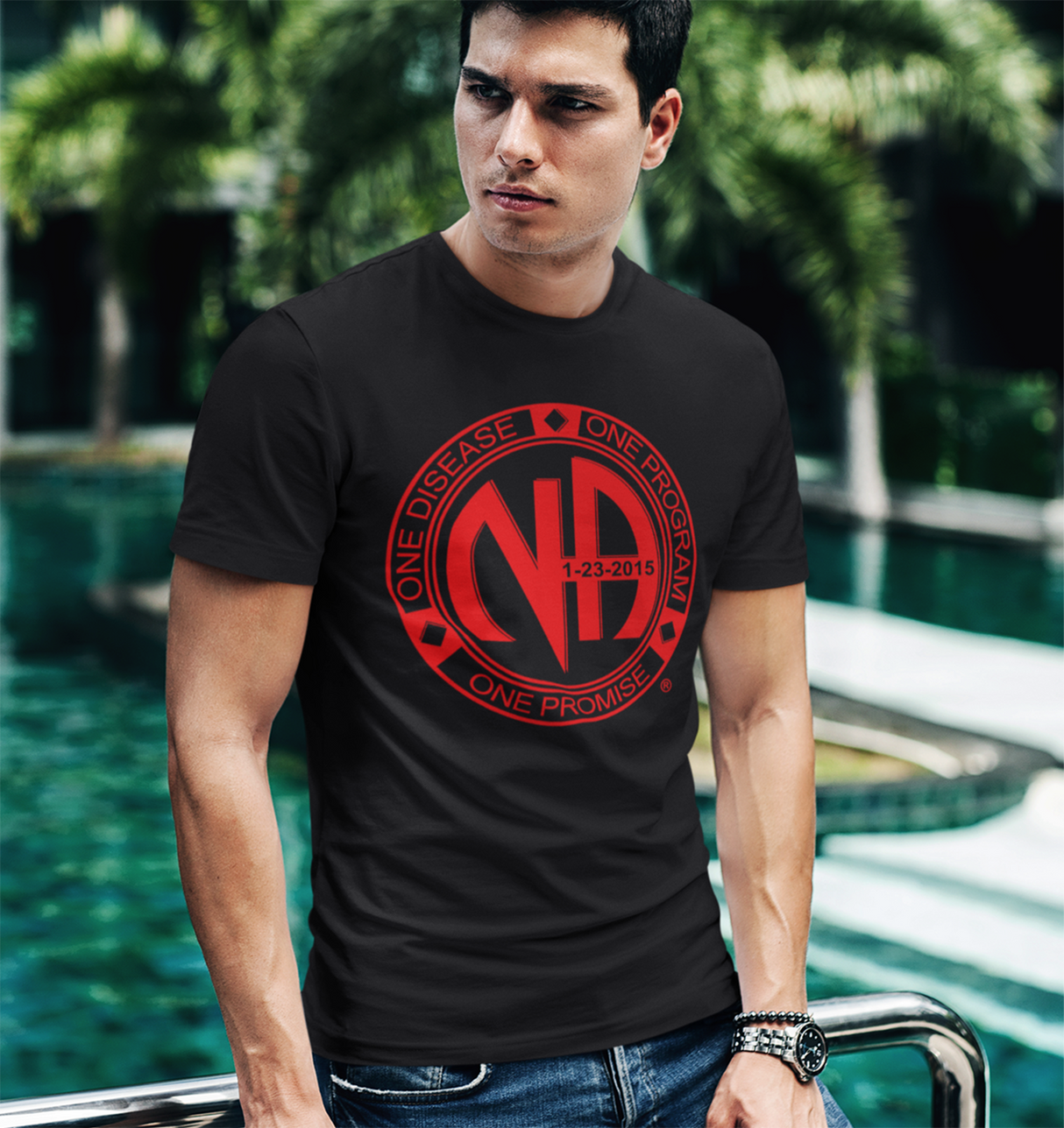 One Disease, One Program Red Custom Tee