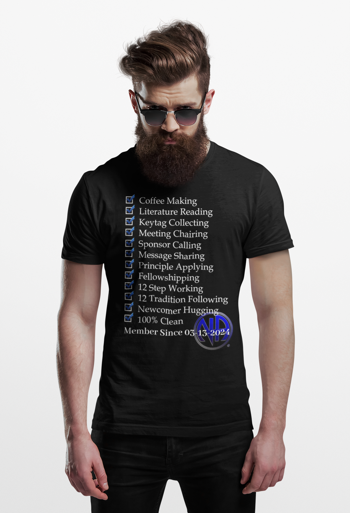 Custom Member Of NA Check List dtg Tee