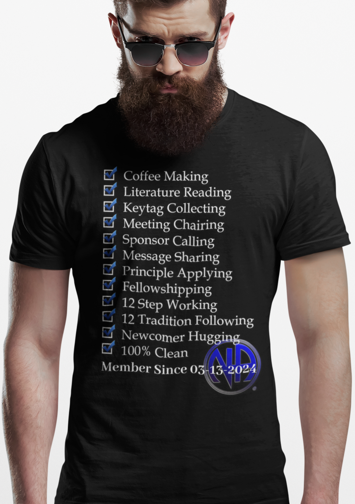 Custom Member Of NA Check List dtg Tee