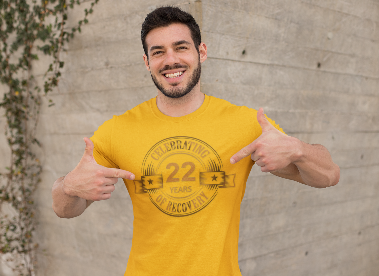 Custom Celebrating Recovery Badge dtg Tee