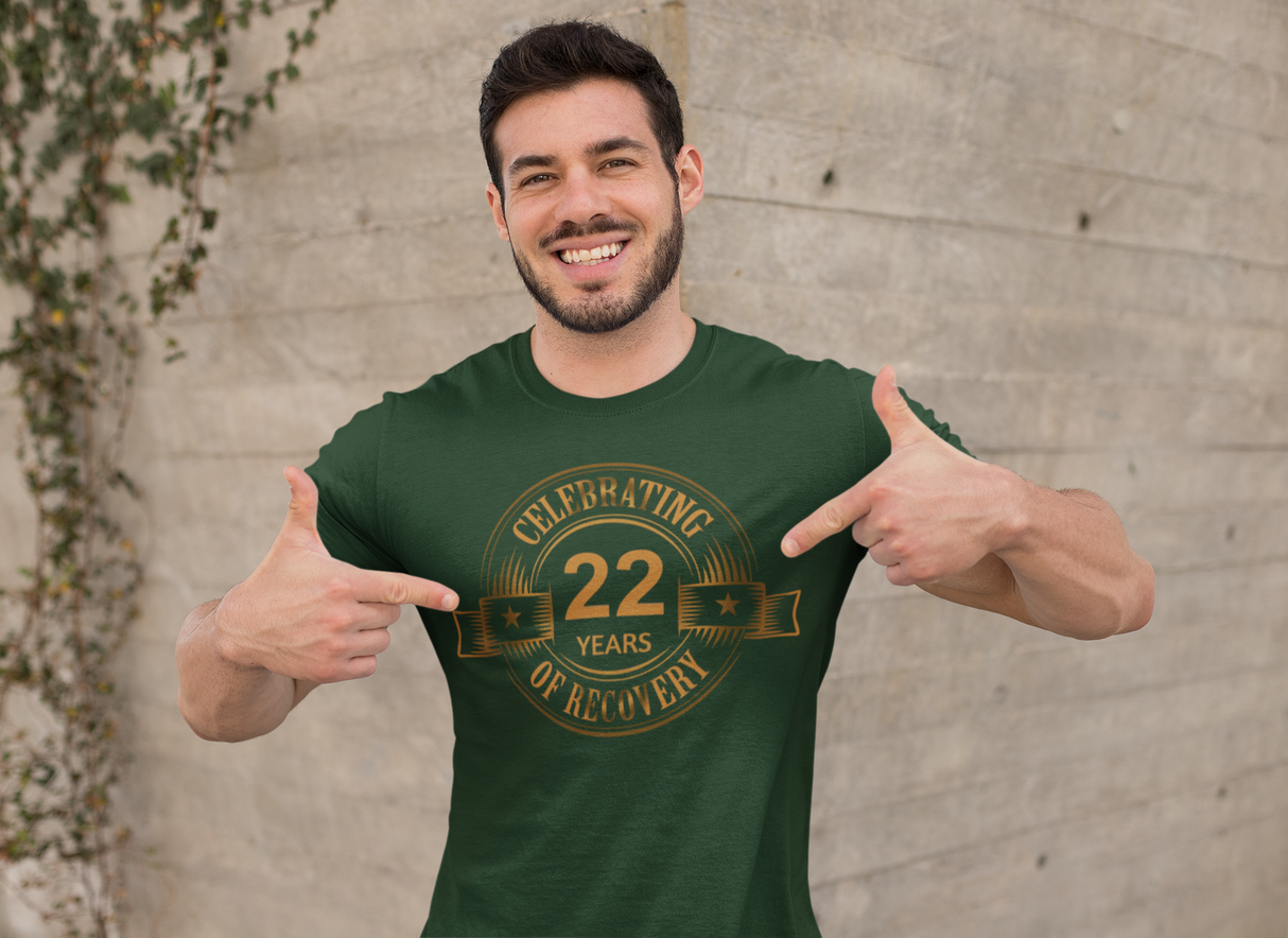 Custom Celebrating Recovery Badge dtg Tee