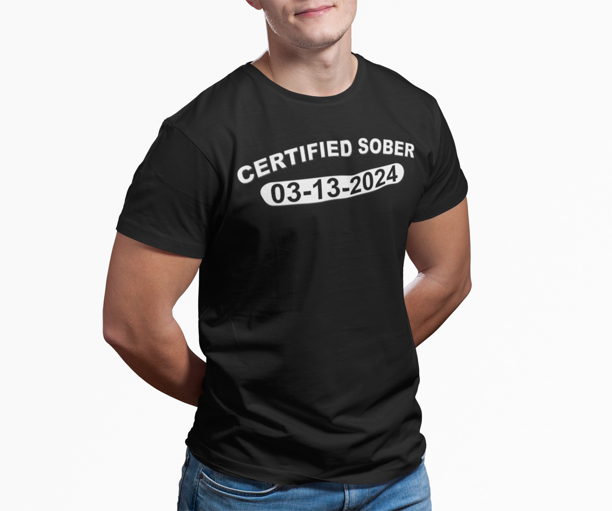 Custom AA Certified Sober Date Unisex Tee