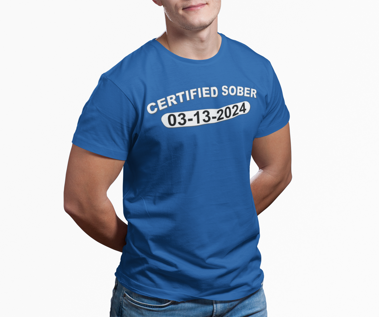 Custom AA Certified Sober Date Unisex Tee
