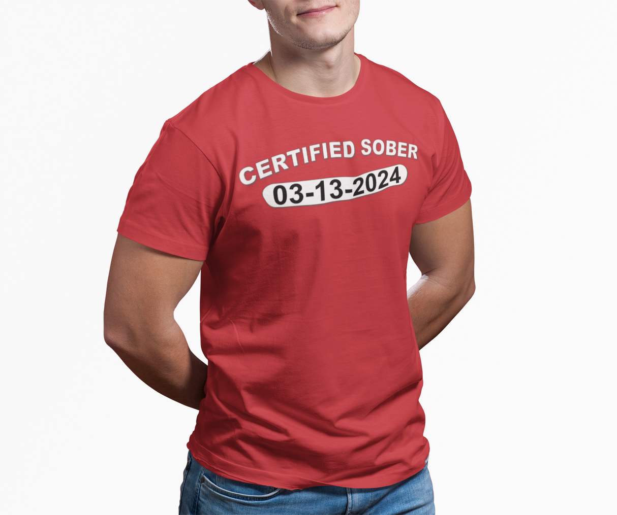 Custom AA Certified Sober Date Unisex Tee
