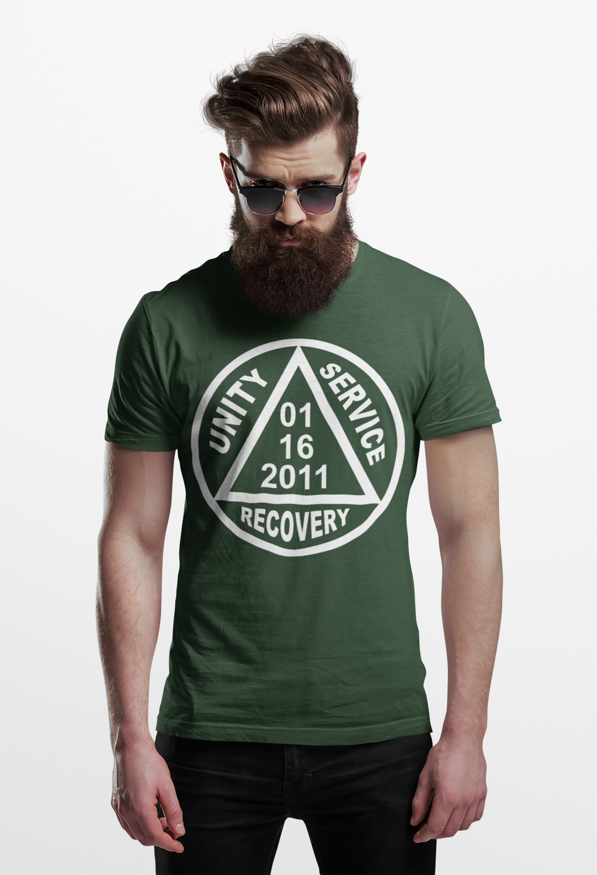 Custom Sober Date AA Symbol Unisex Tee