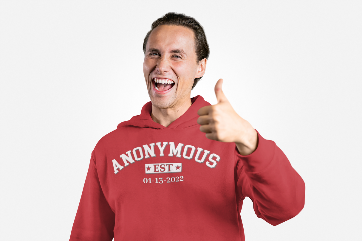 Custom Anonymous Est Clean Date Hoodie