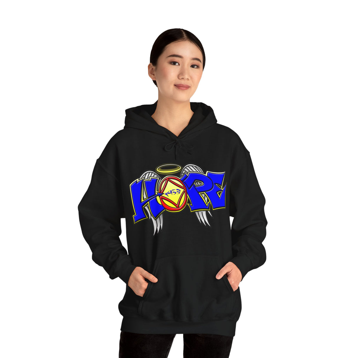 Hope Wings Graffiti Style dtg Hoodie
