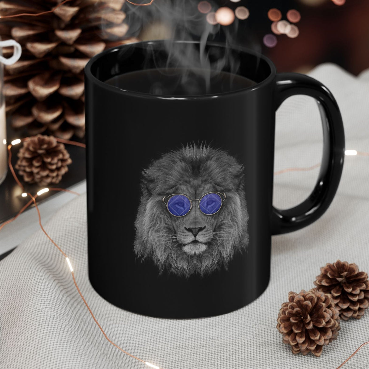 Cool NA Lion 11/15oz Black Mug