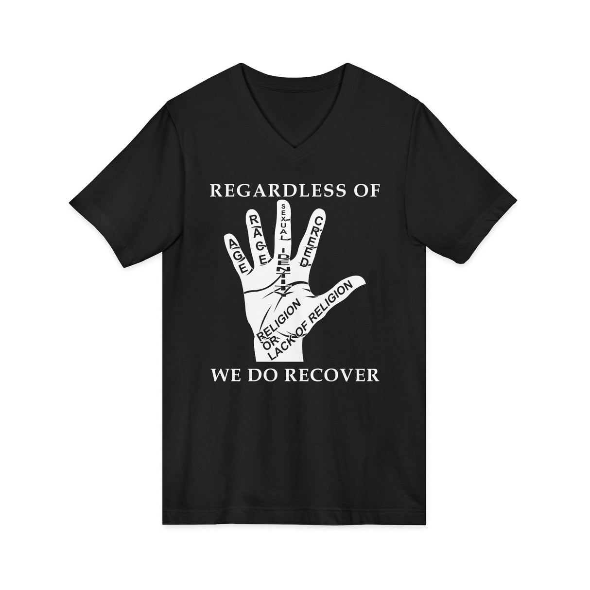 Regardless Of - We Do Recover dtg V-Neck Tee