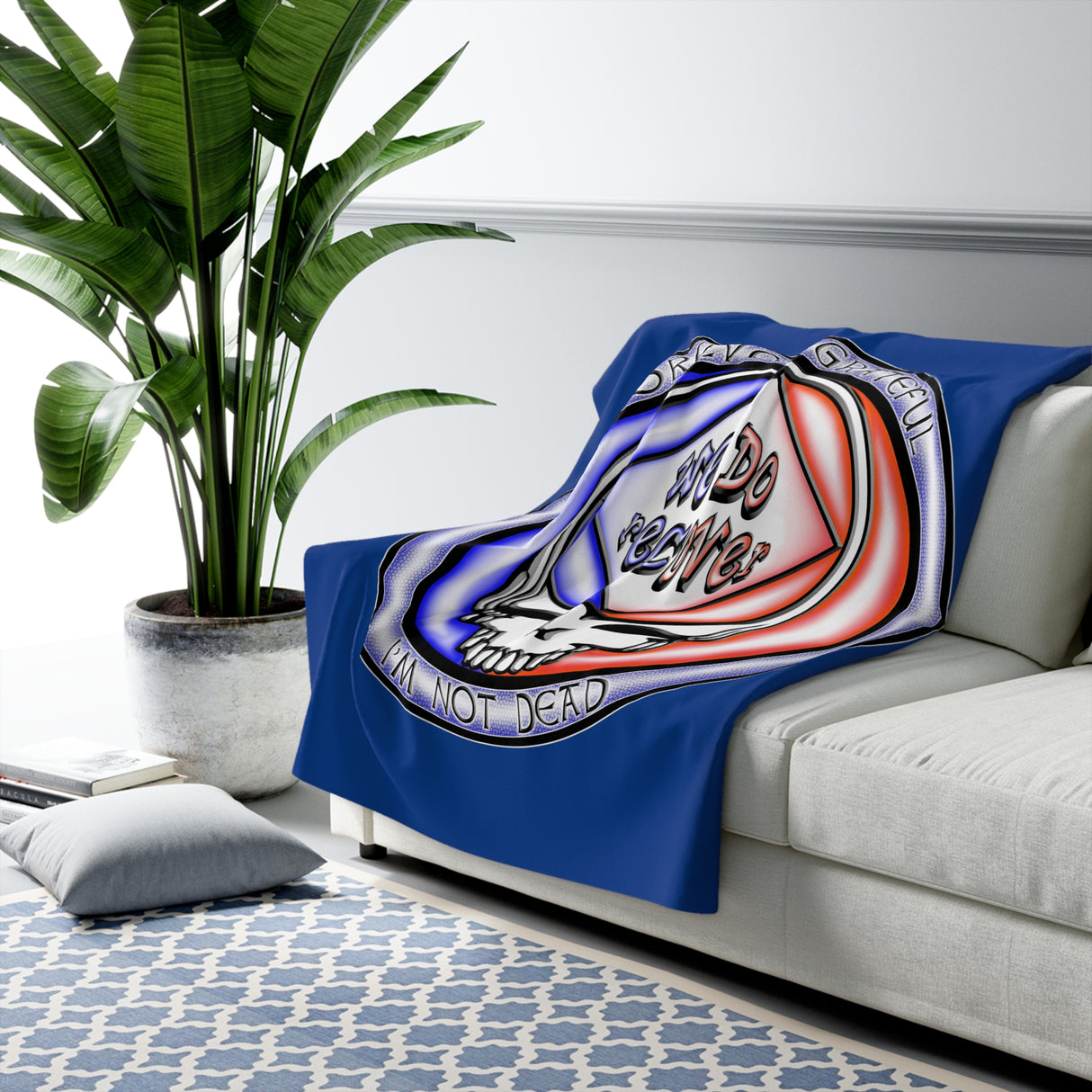 Forever Grateful Not Dead Fleece Blanket