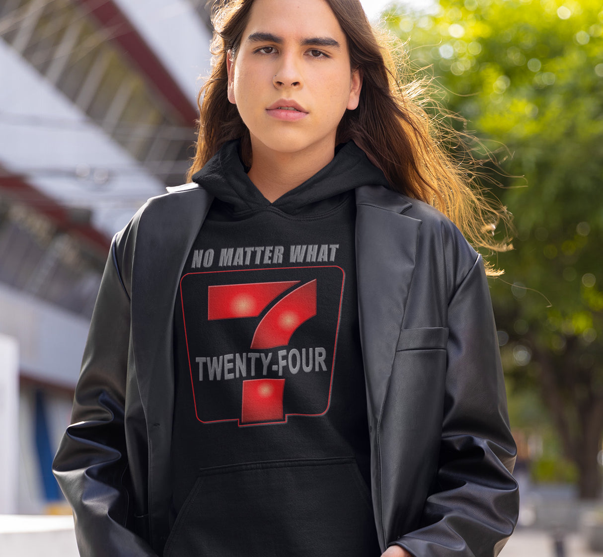 24/7 No Matter What dtg Hoodie