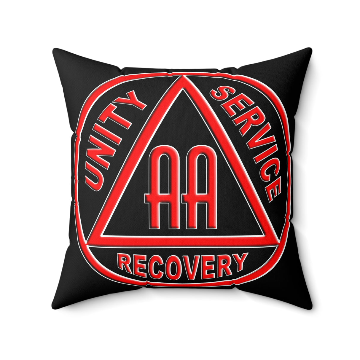 AA Symbol Black & Red Pillow