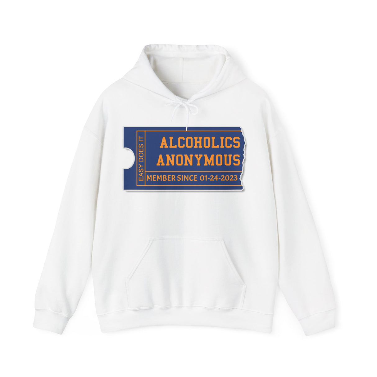 Custom AA Membership Ticket dtg Hoodie