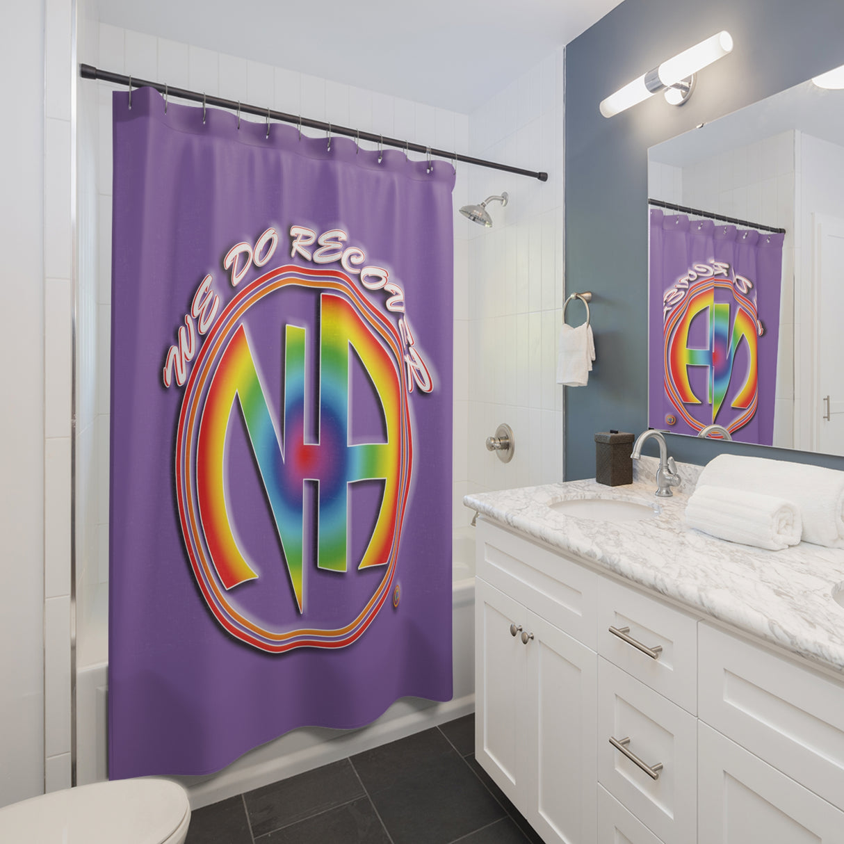 We Do Recover Rainbow Shower Curtains