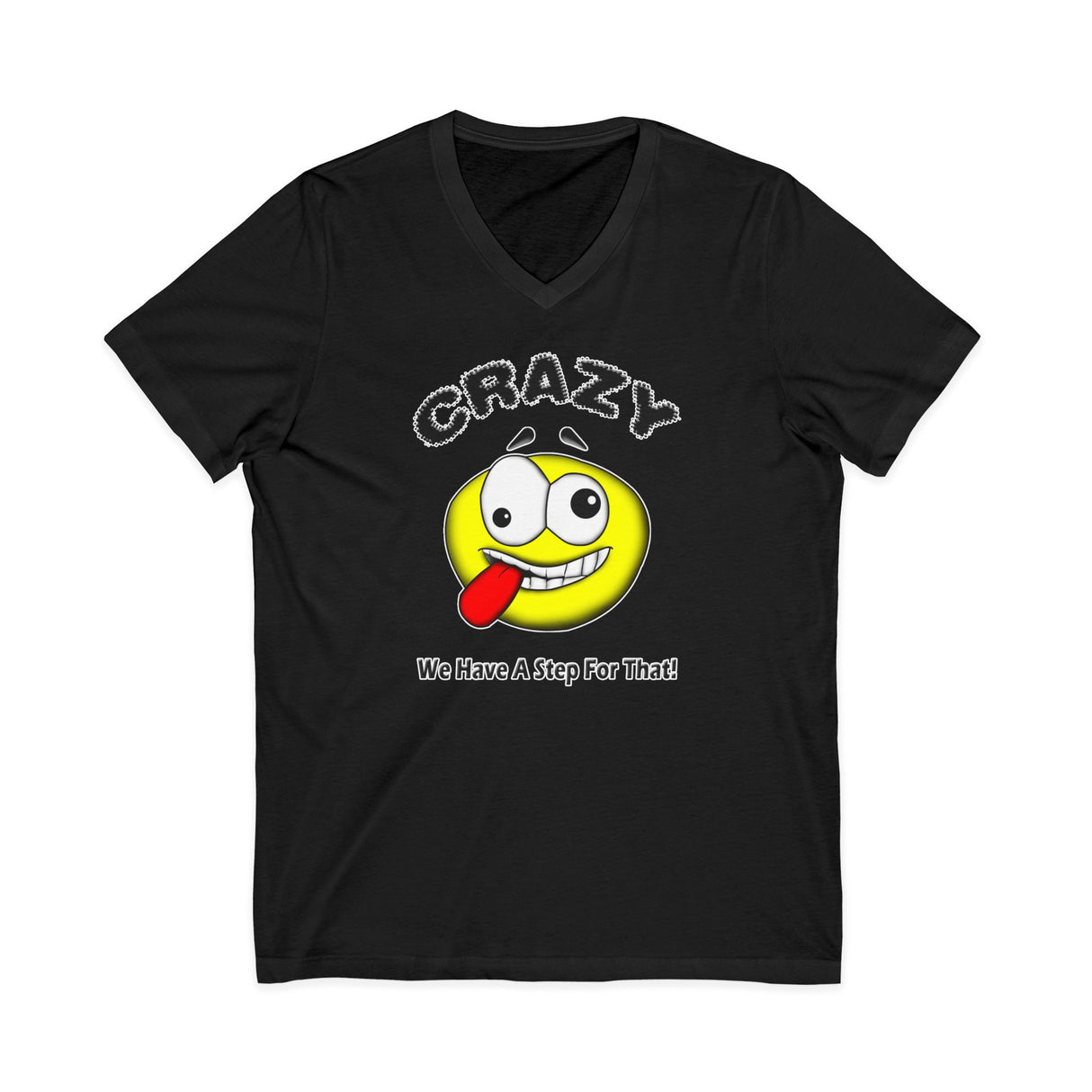 Crazy Emoji dtg V-Neck Tee