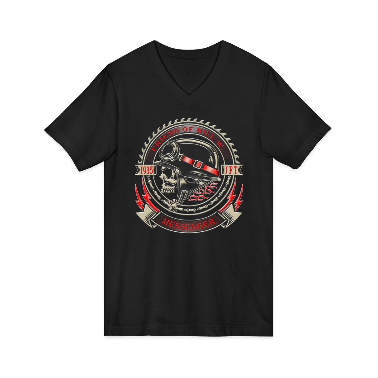 Bill W 1935 Messenger AA V-Neck Tee