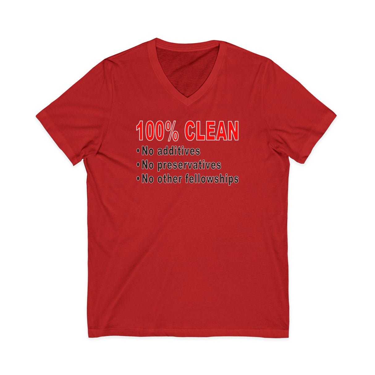 100% Clean V.2 dtg V-Neck Tee