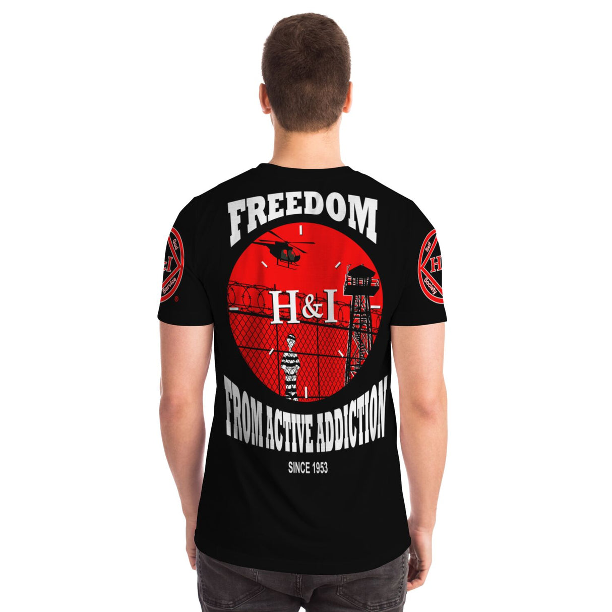 Freedom From Addiction AOP T-shirts
