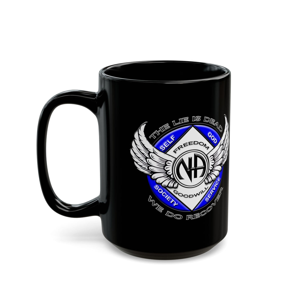 Winged NA Symbol 11/15oz Black Mug