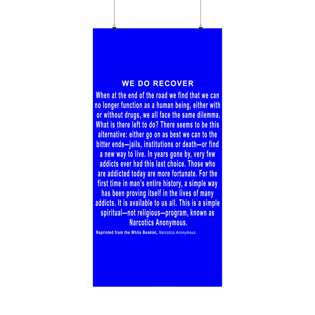 We Do Recover Vertical Posters