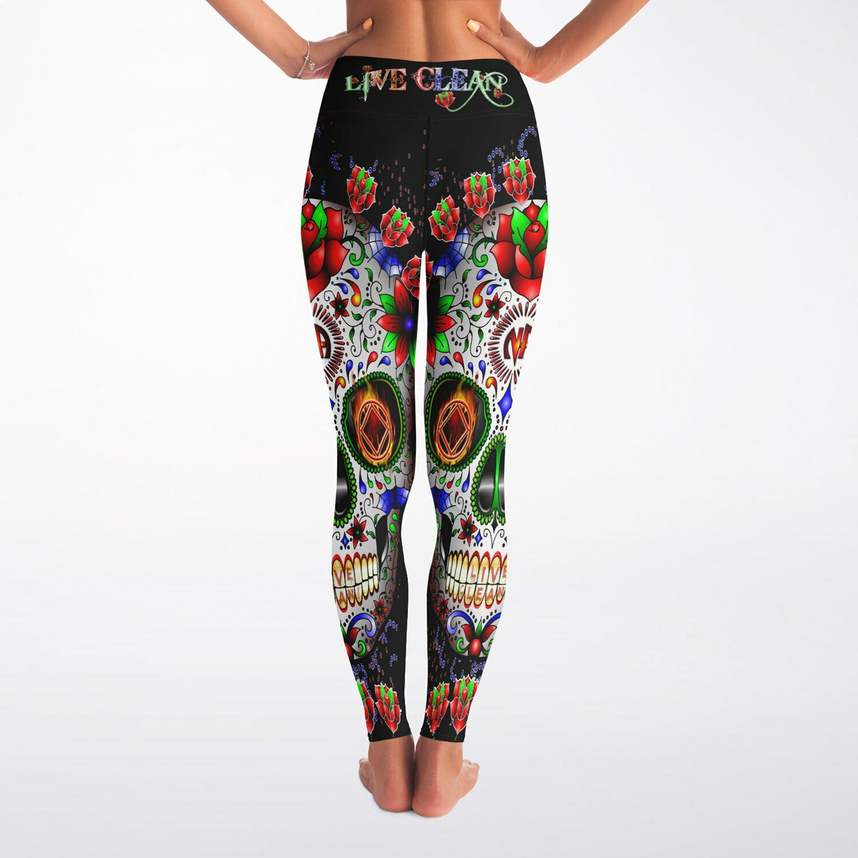 Sugar Skull V.2 Yoga Leggings - AOP
