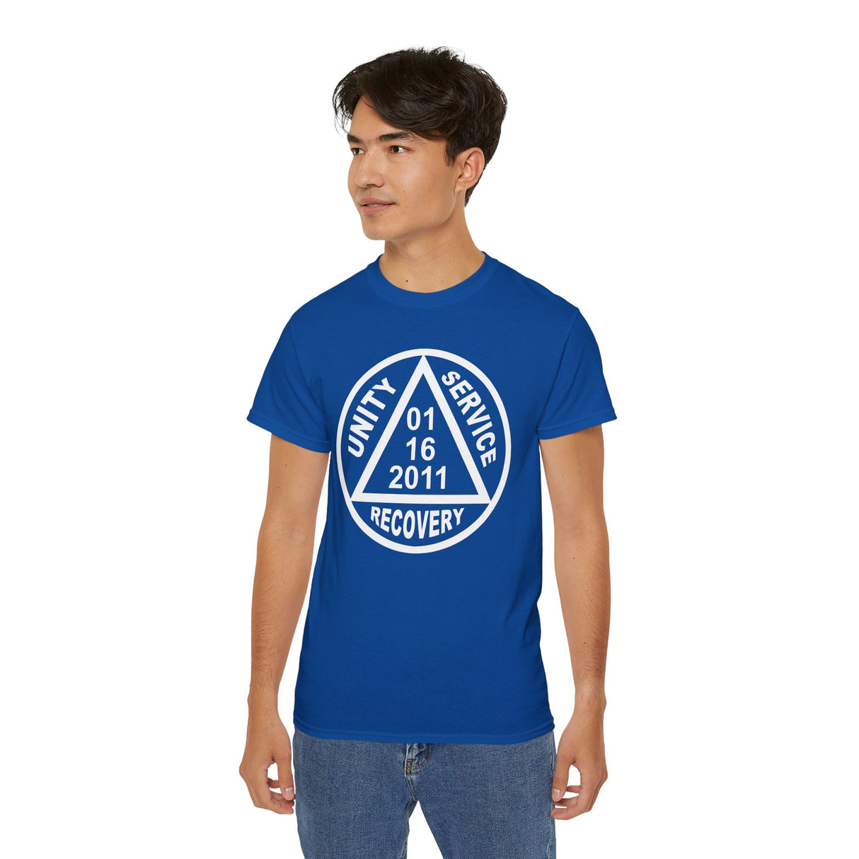 Custom Sober Date AA Symbol Unisex Tee