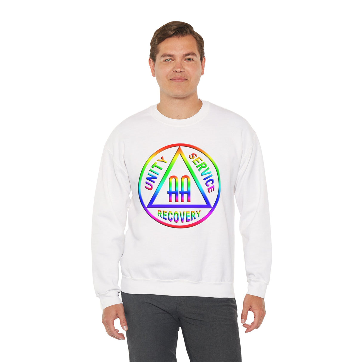 AA Rainbow Symbol dtg Crewneck Sweatshirt