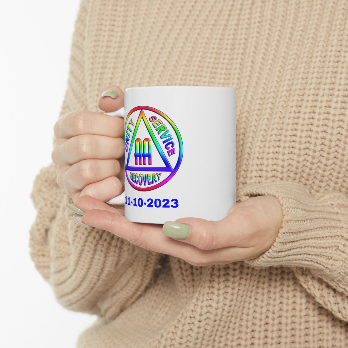 AA Rainbow Symbol Customized Ceramic Mug, (11oz, 15oz)