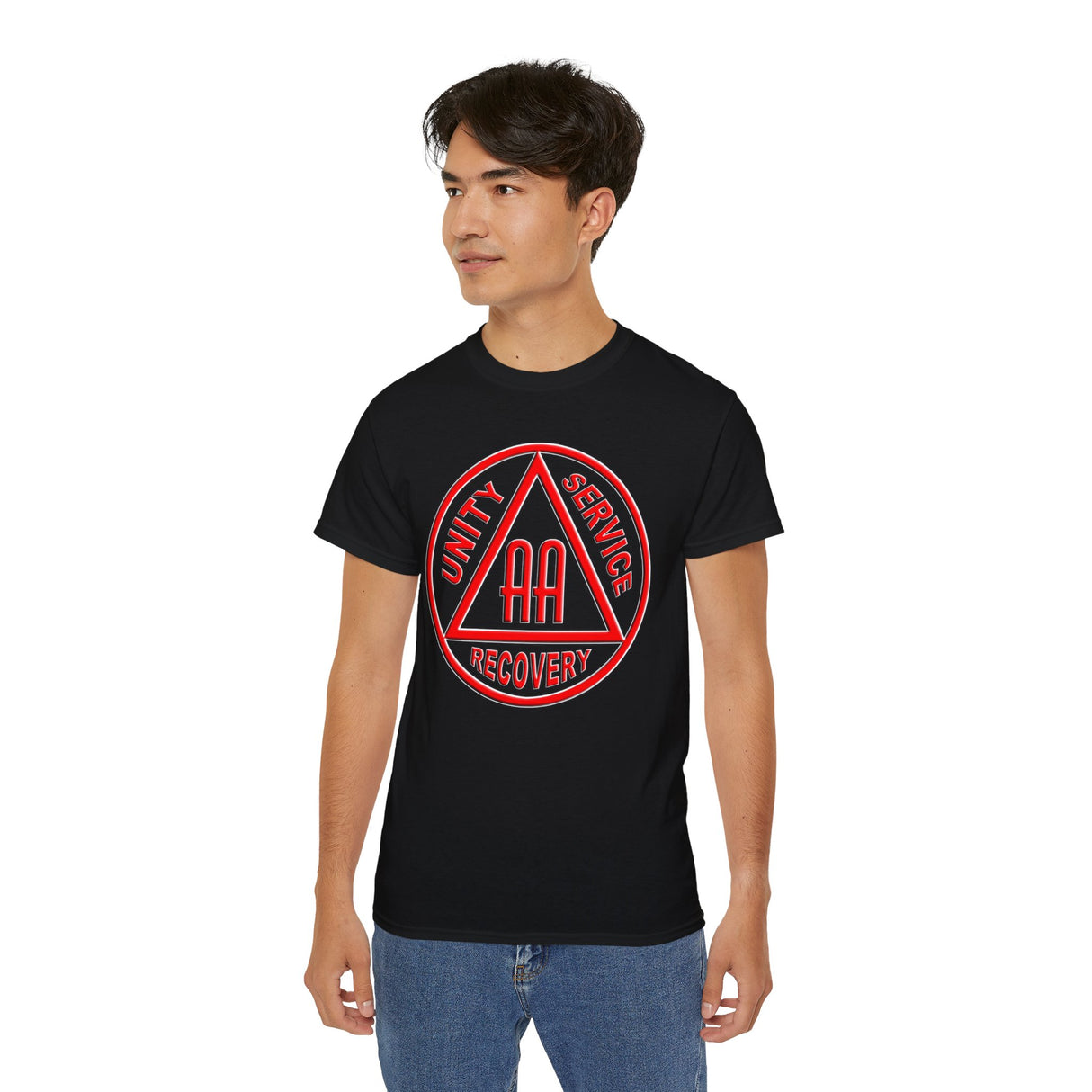 Red & Black Double AA Symbol AA dtg Tee