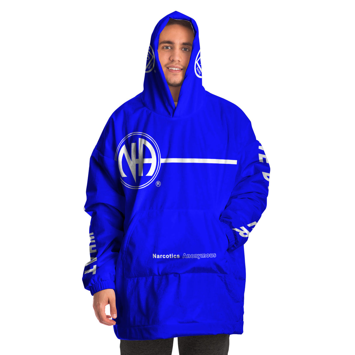 Basic Text Snug Hoodie - AOP