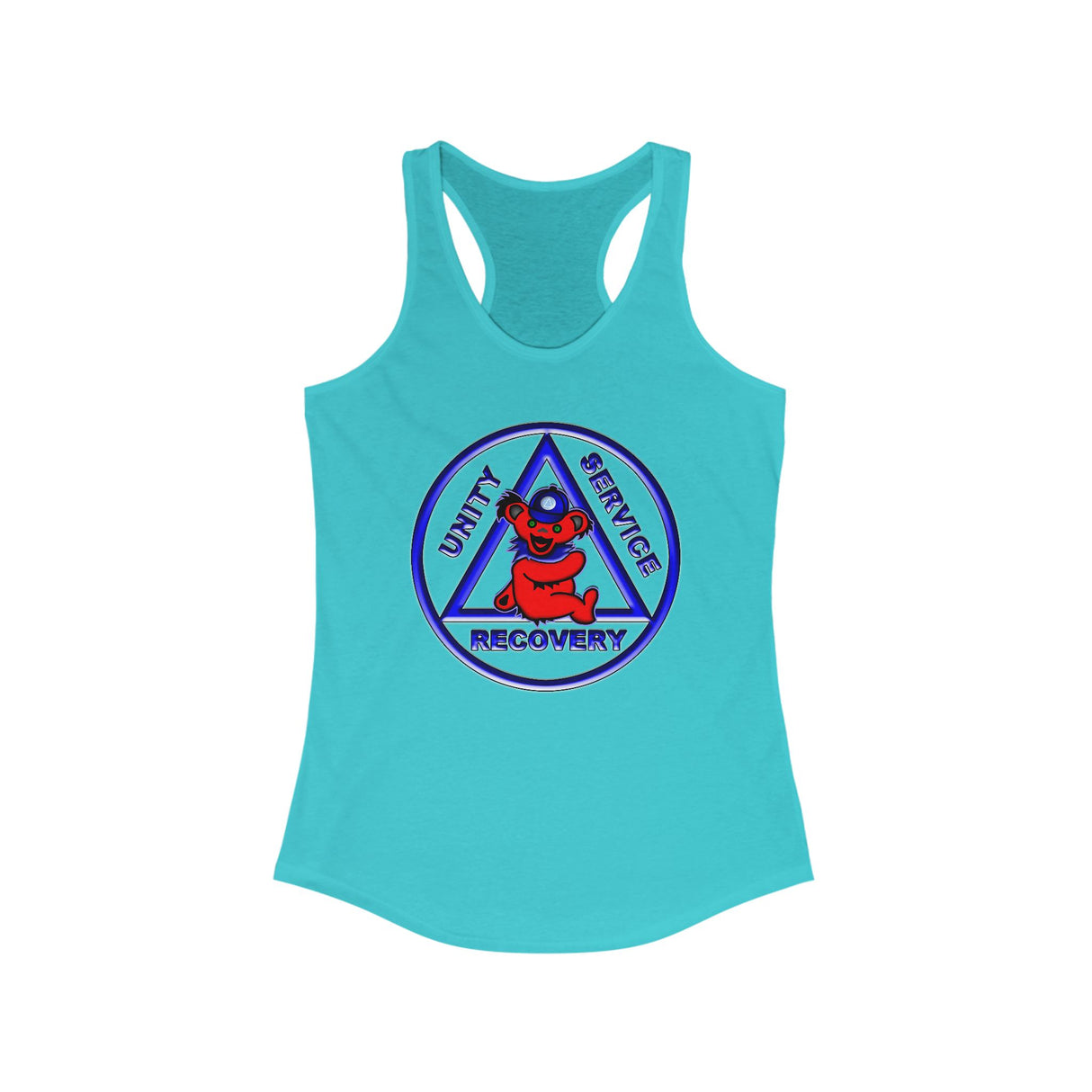 Teddy On AA Symbol AA Racerback Tank