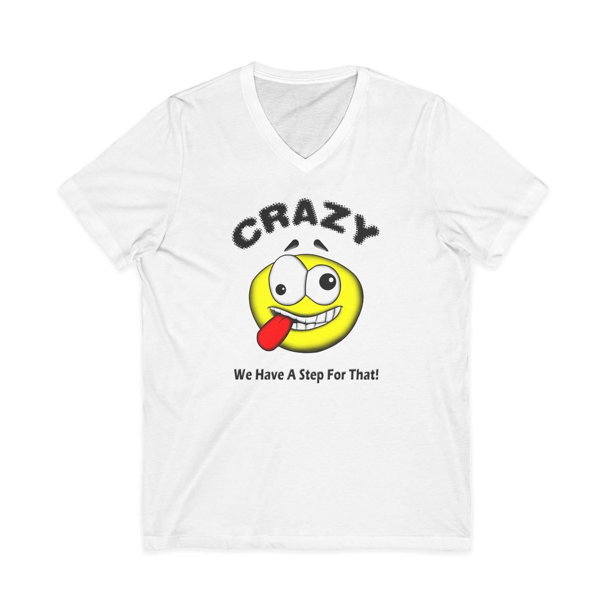 Crazy Emoji dtg V-Neck Tee