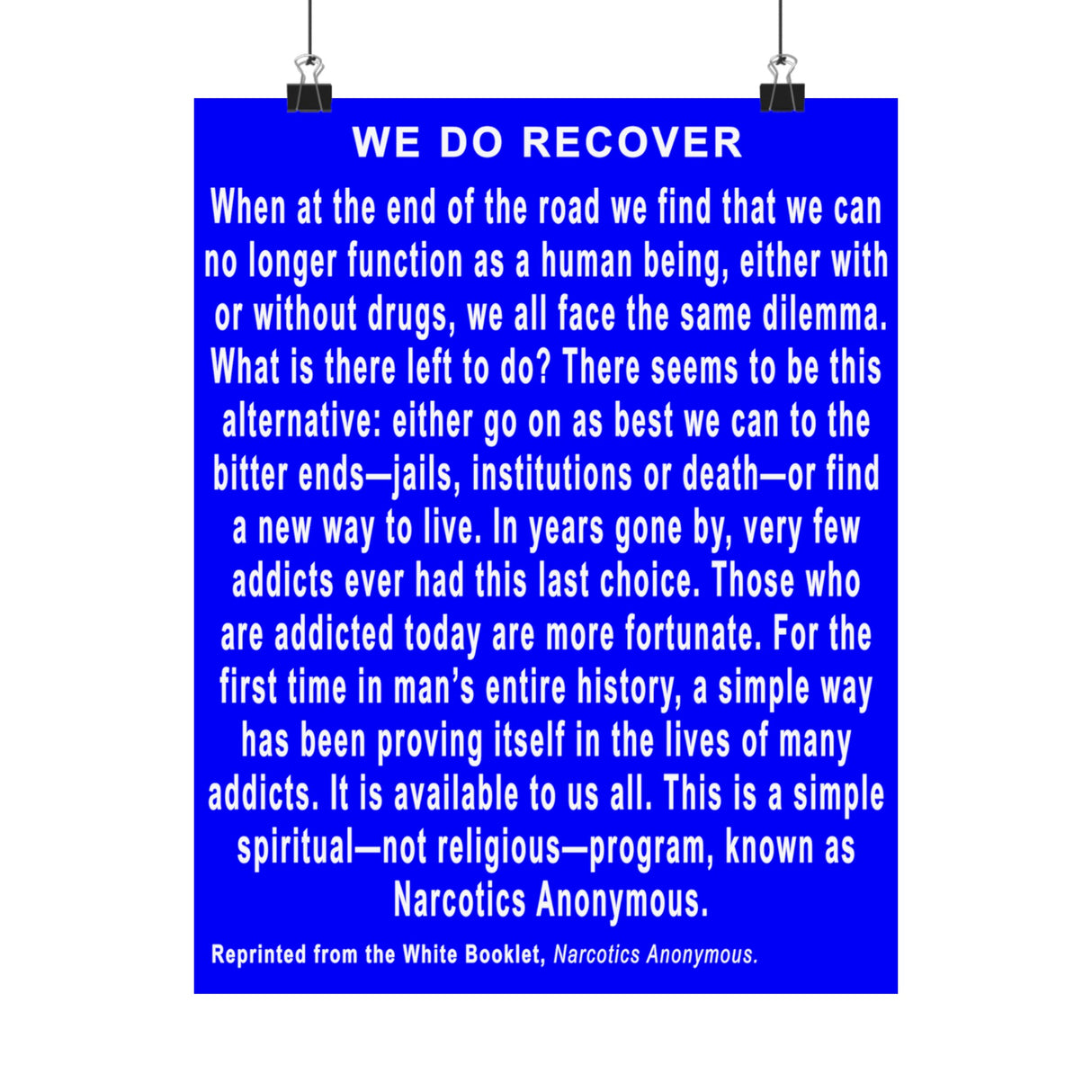 We Do Recover Vertical Posters