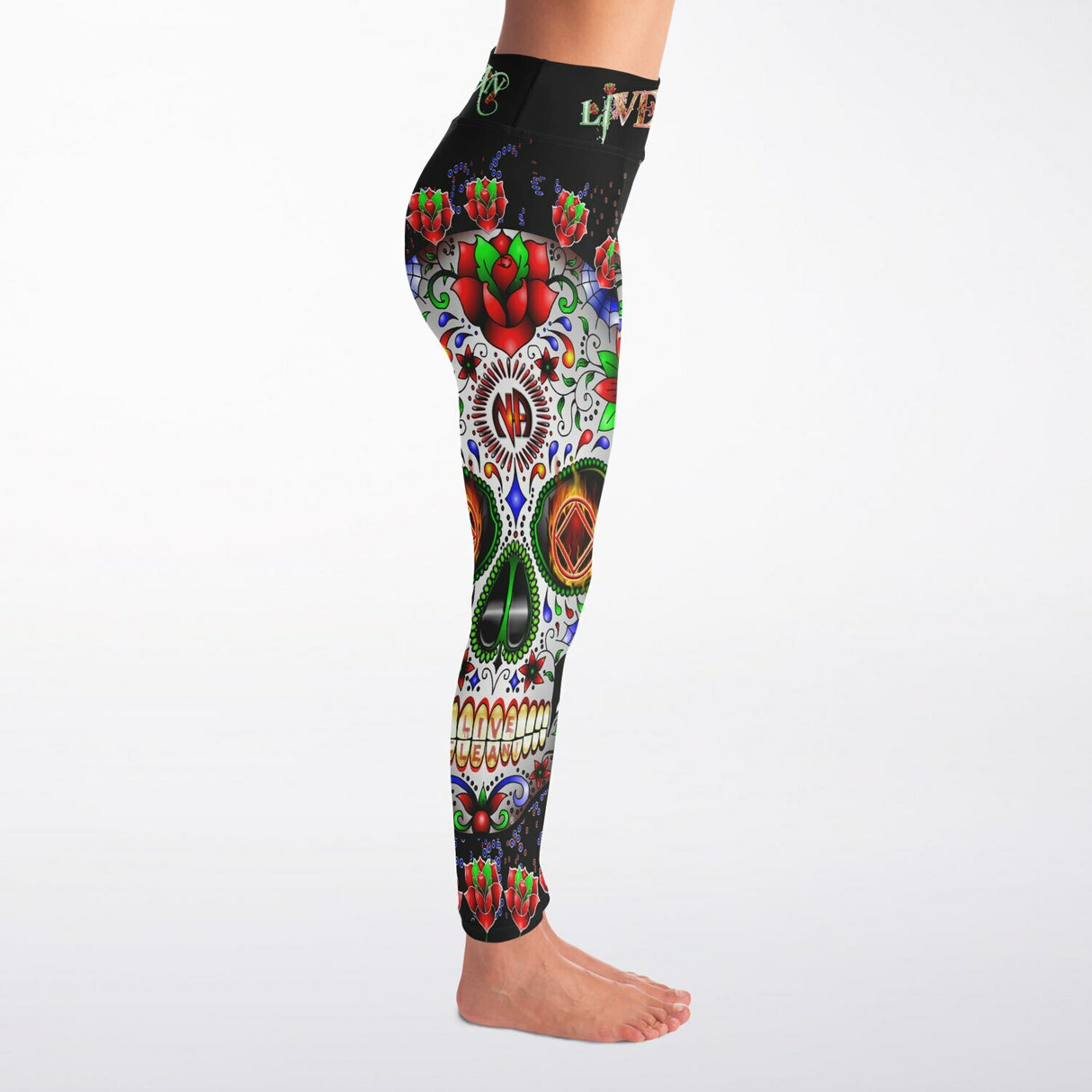 Sugar Skull V.2 Yoga Leggings - AOP