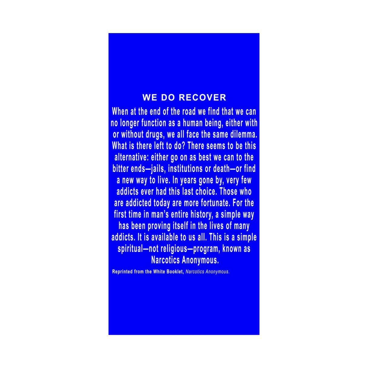 We Do Recover Vertical Posters