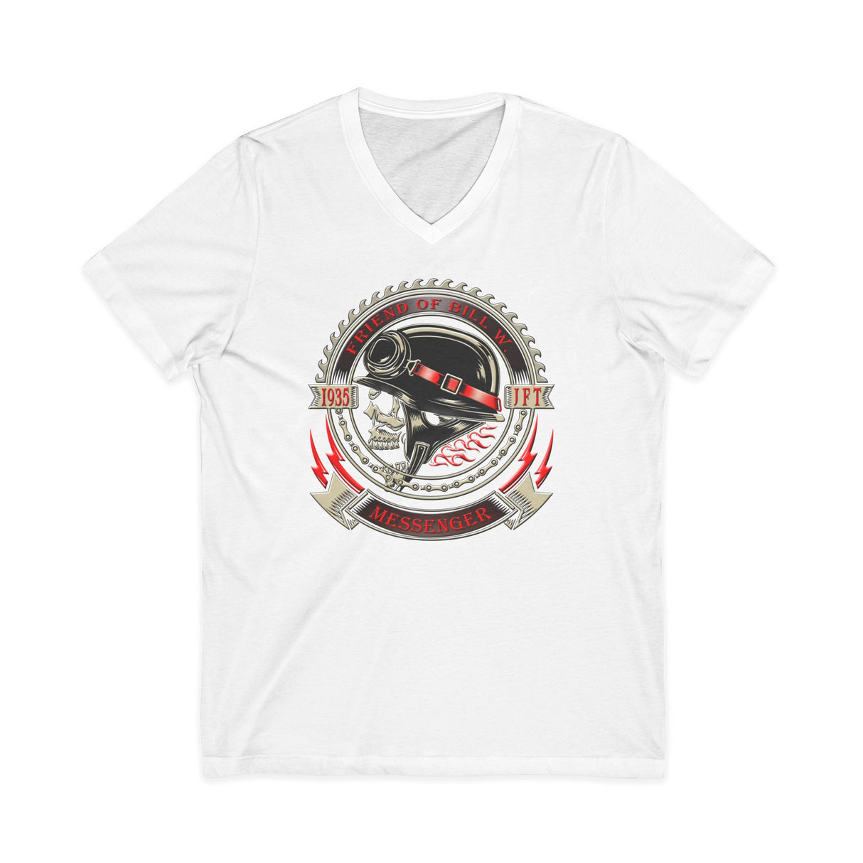 Bill W 1935 Messenger AA V-Neck Tee