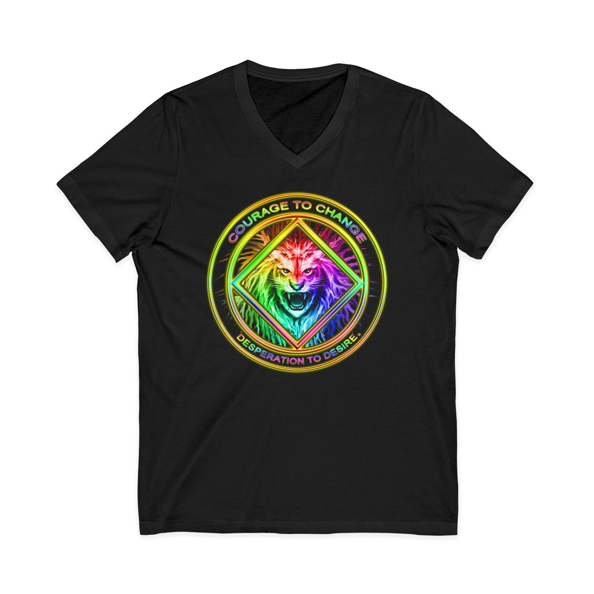 Courage To Change V.2 dtg V-Neck Tee