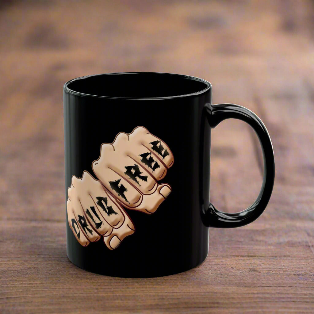 Drug Free Fist 11/15oz AA/NA Ceramic Mug