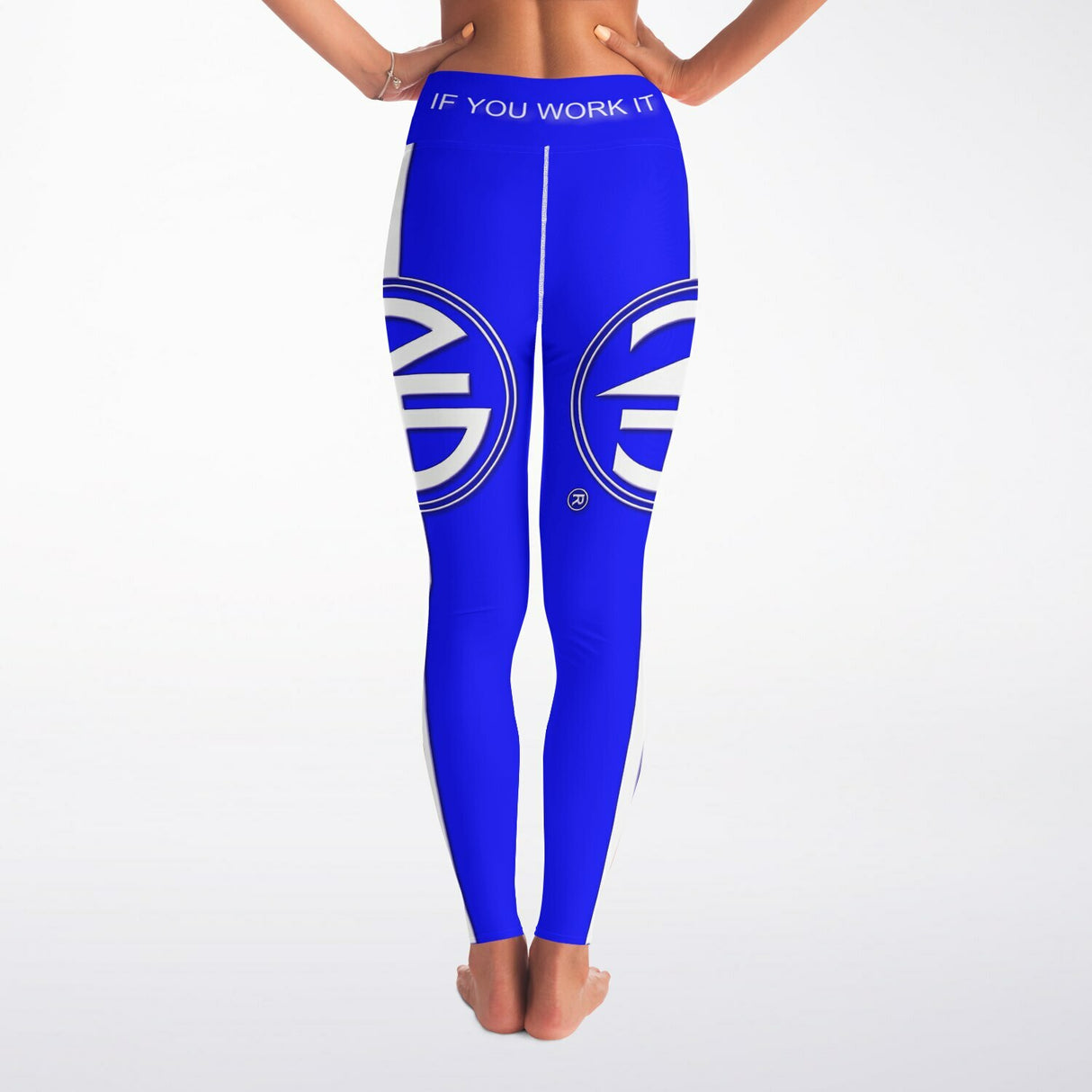 Basic Text Style Yoga Leggings - AOP