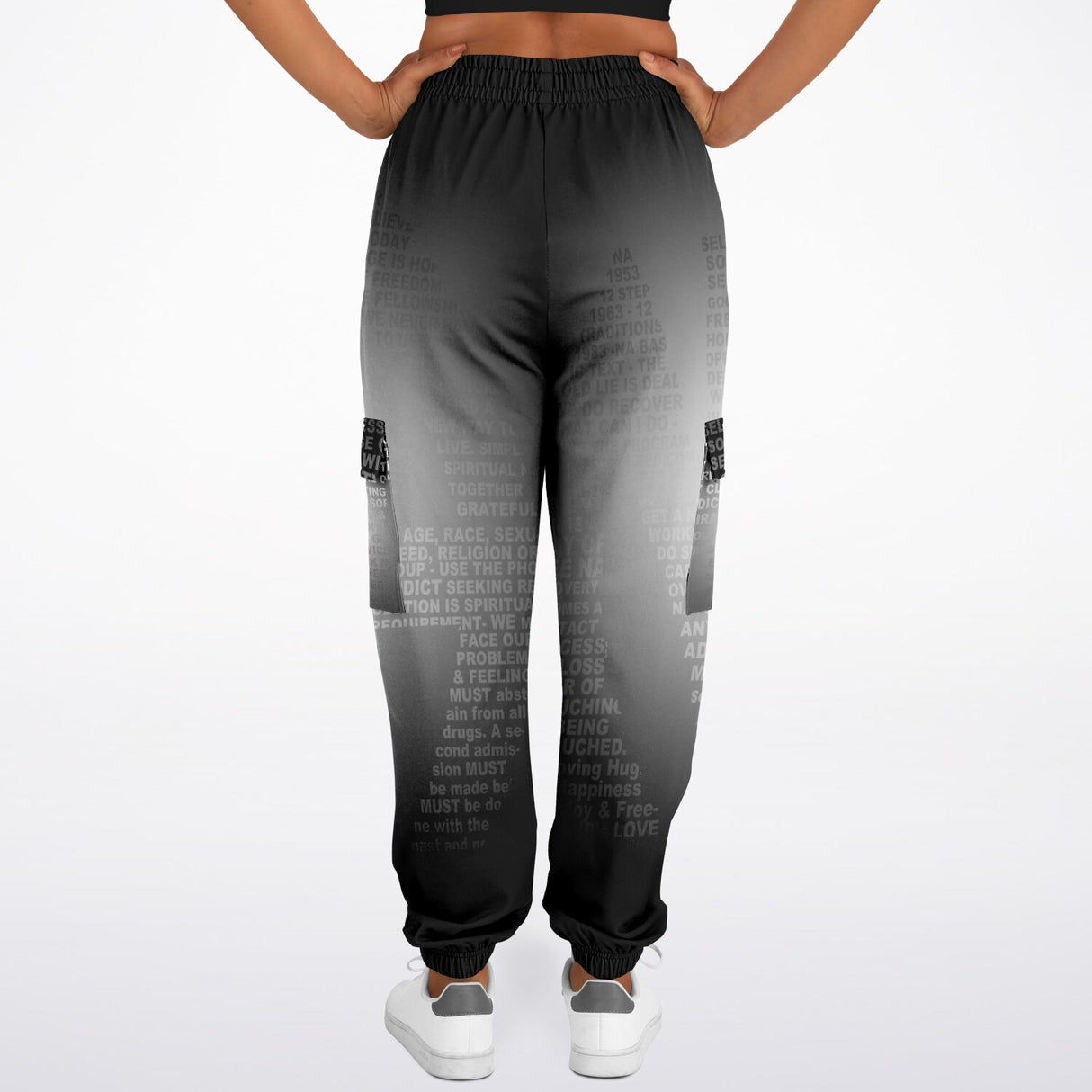 Black & White Message AOP Sweat Pants