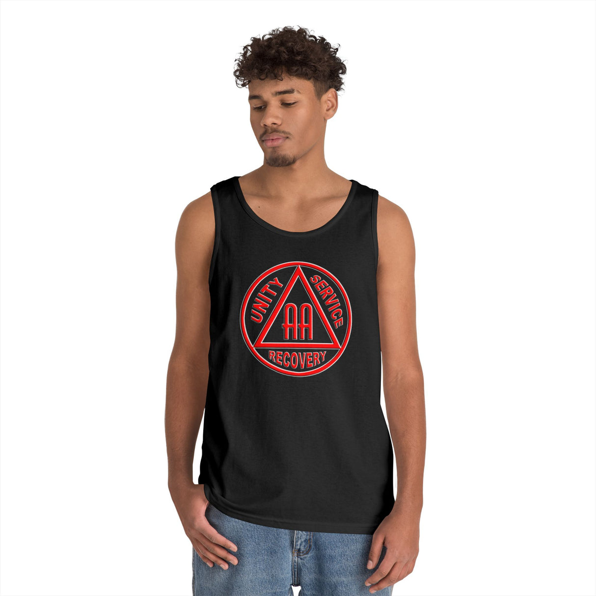 AA Red & Black AA Symbol dtg Tank Top