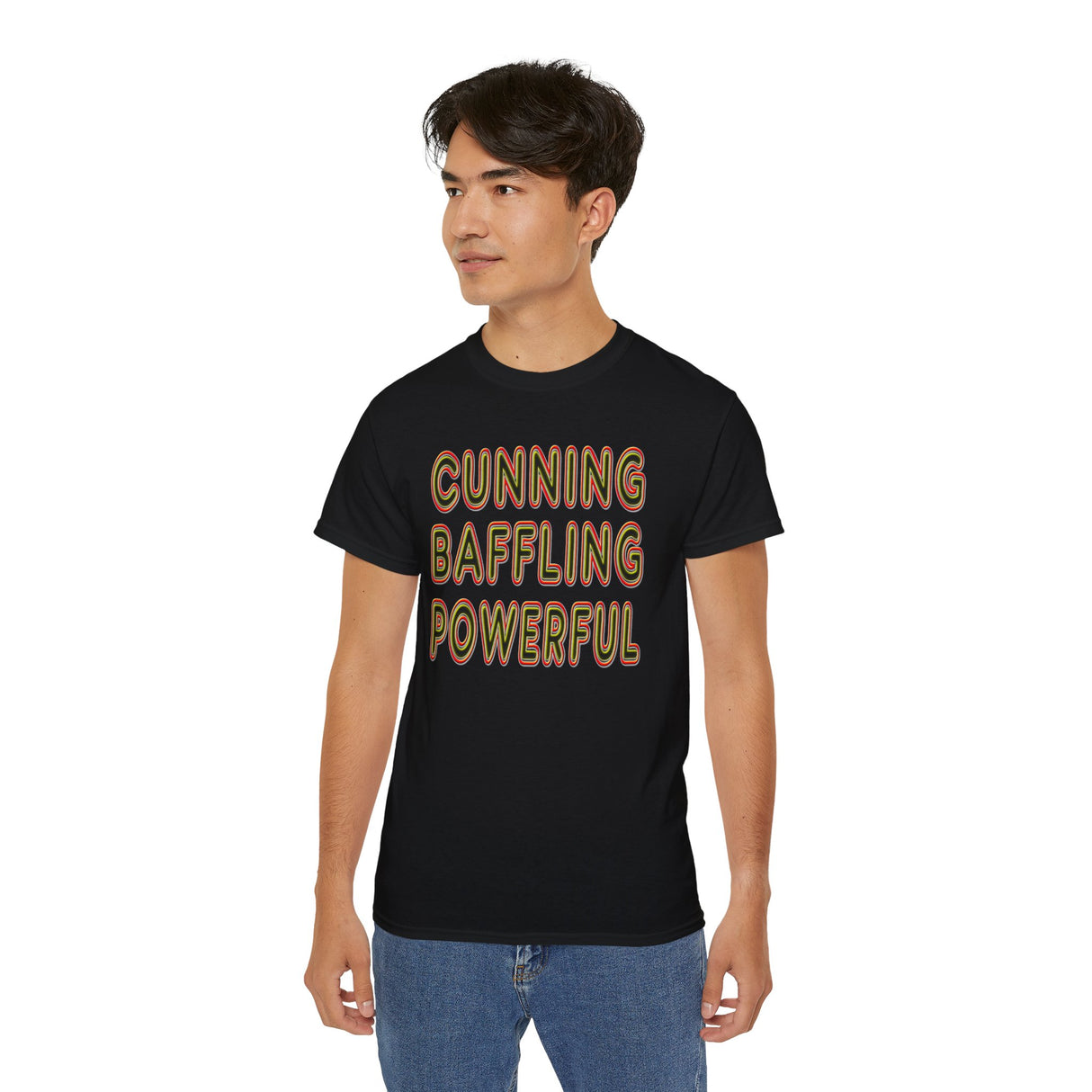 Cunning Baffling Powerful dtg Tee